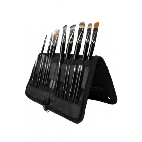 PXP 43649 Dubbele penselenetui zwart